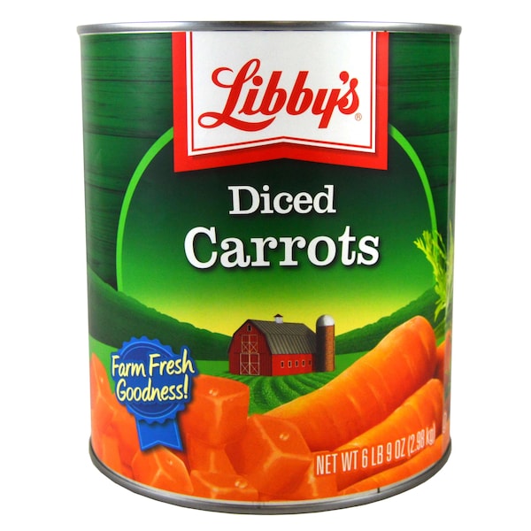 Libby Carrots Diced Low Sodium 105 oz., PK6 F003710096223 - main